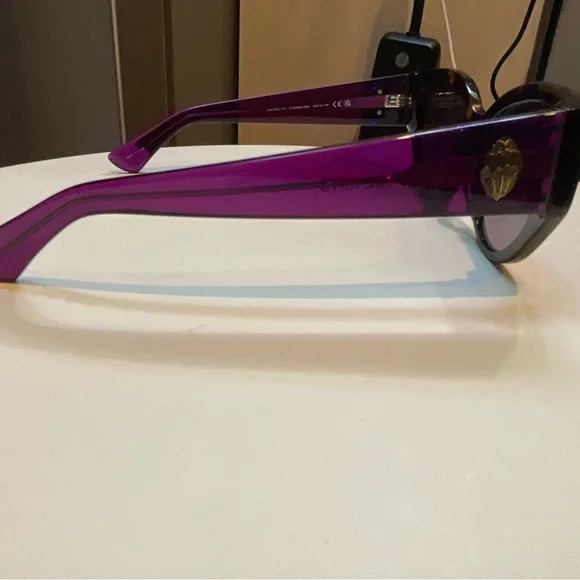 Kurt Geiger Purple and Brown Cat-Eye Sunglasses - Picture 5 of 6